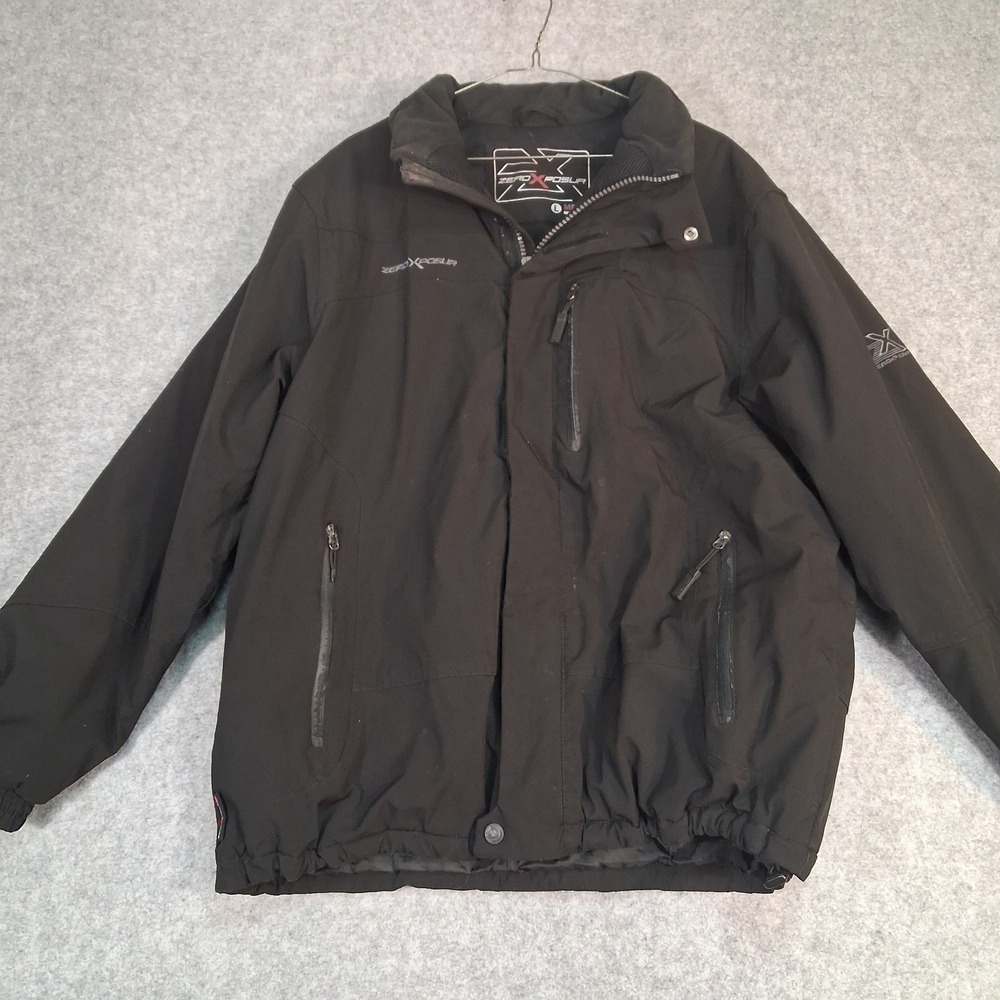 ZeroXposur Jacket Mens Large Black Full Zip Fleece Lined Winter Coat